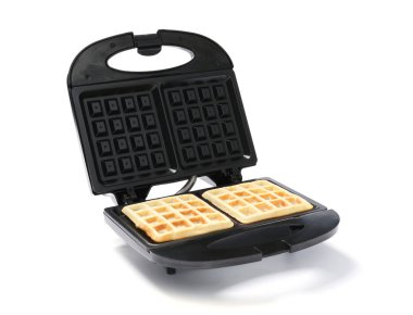 Beyaz arka plan üzerinde modern waffle maker