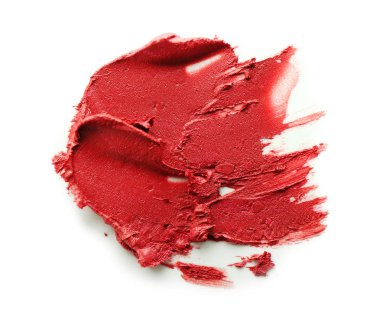 Beyaz arka plan rengi ruj smear