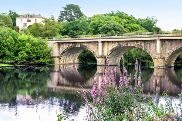 Prachtig Uitzicht Rustige Rivier Platteland — Stockfoto