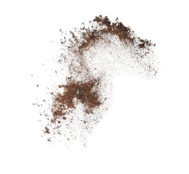 Beyaz zemin üzerine toprak