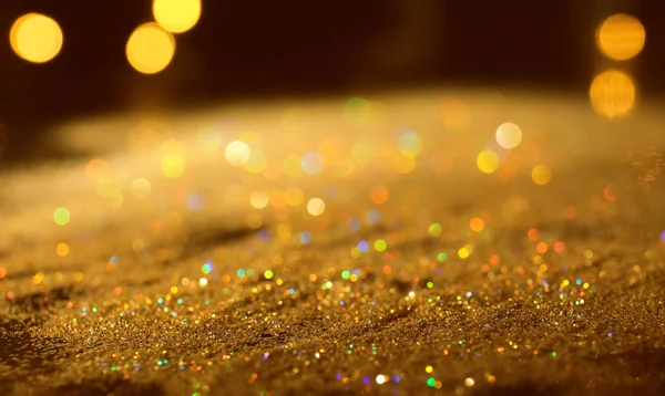 Lesklé Zlaté Glitry Closeup — Stock fotografie