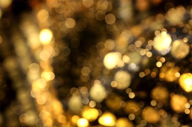 Parlak altın payetler, closeup bulanık bakış