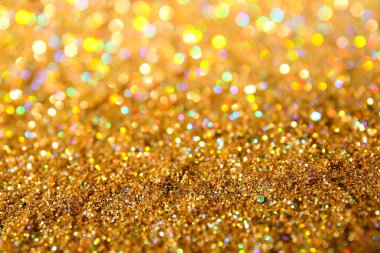 Parlak altın pırıltılar, portre