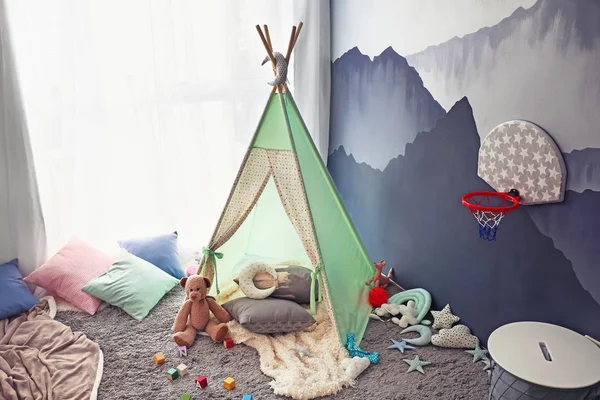 Cozy Play Tent Kids Child Room — Stock Photo, Image