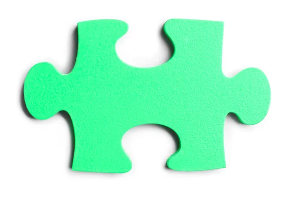 Pezzo Puzzle Sfondo Bianco — Foto Stock