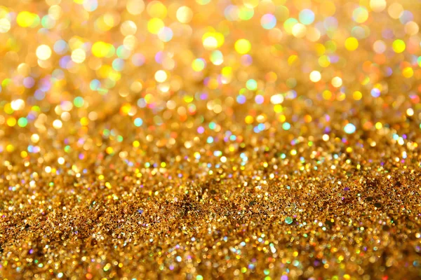 Glanzende Gouden Glitters Close — Stockfoto