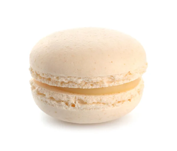 Savoureux Macaron Doux Sur Fond Blanc — Photo