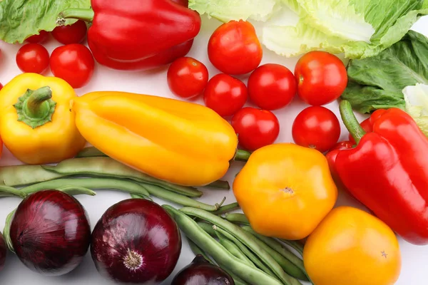 Verschiedenes Frisches Gemüse Auf Weißem Hintergrund lizenzfreie Stockfotos