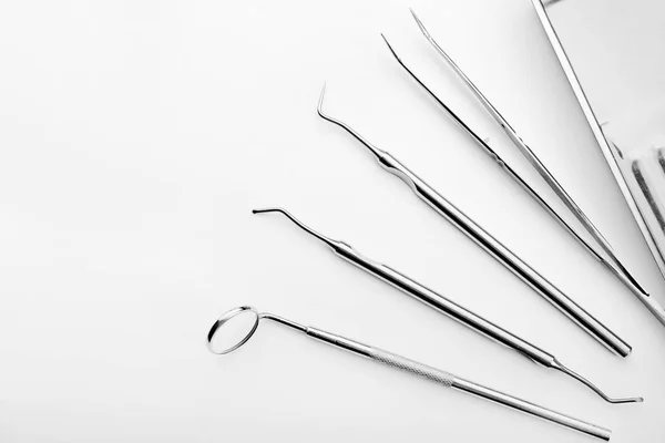 Dentist Tools White Background — Stock Photo, Image