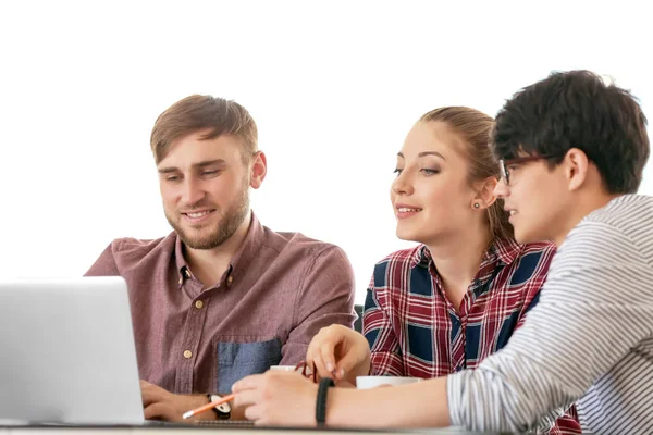 Reunião Equipe Negócios Que Trabalha Escritório — Fotografia de Stock