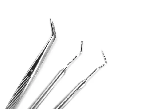 Dentist Tools White Background — Stock Photo, Image