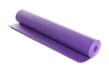 Beyaz arka plan rengi yoga mat
