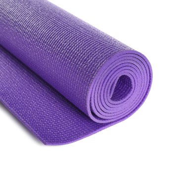 Beyaz arka plan rengi yoga mat
