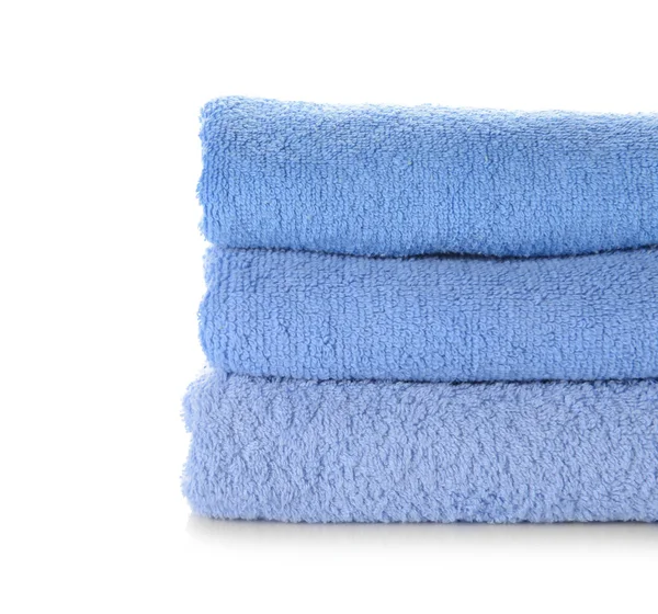 Stack Clean Soft Towels White Background — Stock Photo, Image