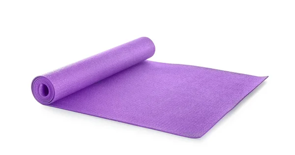 Farbe Yogamatte Auf Weißem Hintergrund — Stockfoto