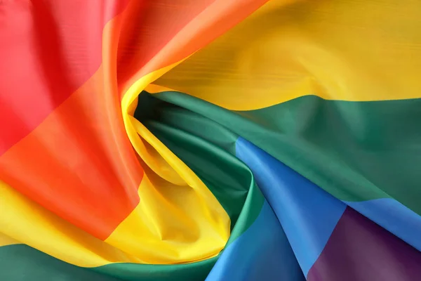 Tęczowa Flaga Lgbt Zbliżenie — Zdjęcie stockowe