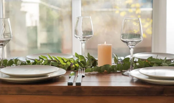 Table Set Banquet Restaurant — Stock Photo, Image