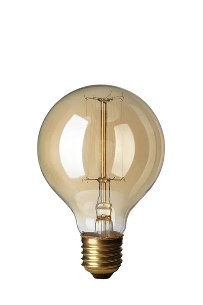 Retro Light Bulb White Background — Stock Photo, Image