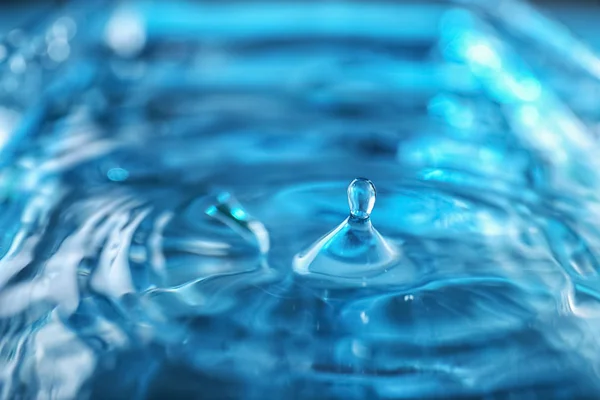 Splash Blue Water Closeup — Stock Photo, Image