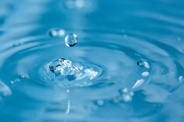 Splash Water Falling Drop Closeup — Stock Photo, Image