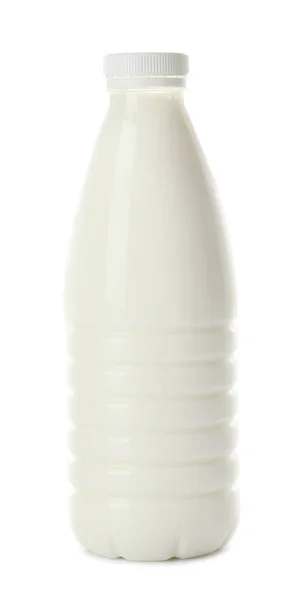 Bottle Milk White Background — Stock Photo, Image