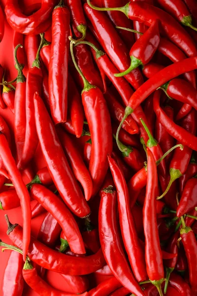 Čerstvé Chilli Papričky Pohled Shora — Stock fotografie