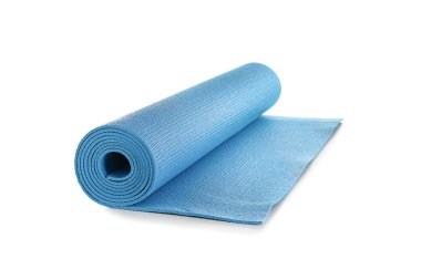 Beyaz arka plan rengi yoga mat