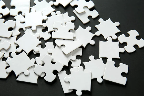 Fragments Jigsaw Puzzle Dark Background — Stock Photo, Image