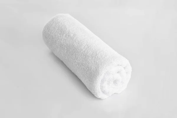 Clean Rolled Towel Light Background — Stock Photo, Image