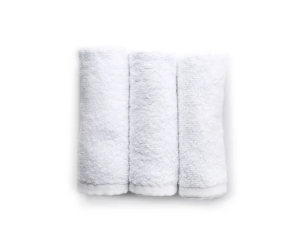 Clean Soft Towels White Background — Stock Photo, Image