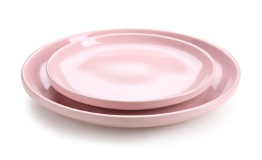 Temiz beyaz arka plan tabakların