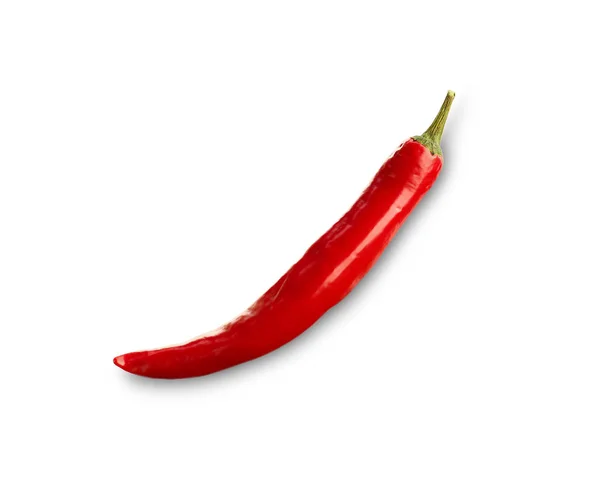 Red Hot Chilli Pepř Bílém Pozadí — Stock fotografie