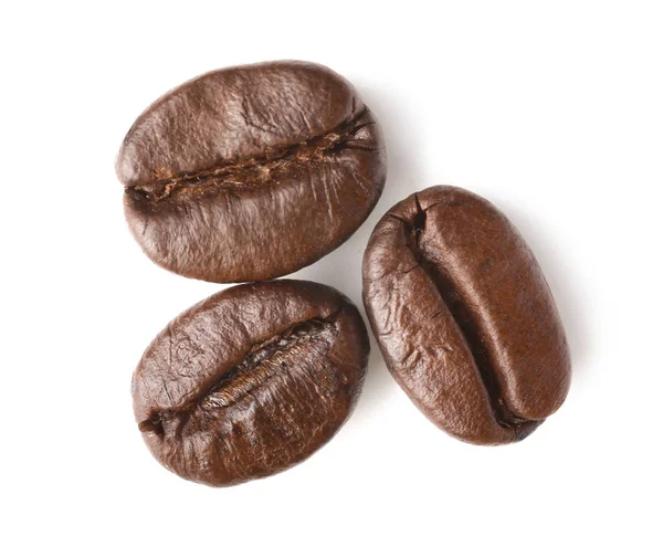 白底烤咖啡豆 — 图库照片