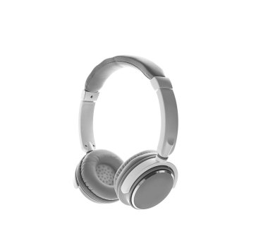 Beyaz arka planda modern kulaklıklar