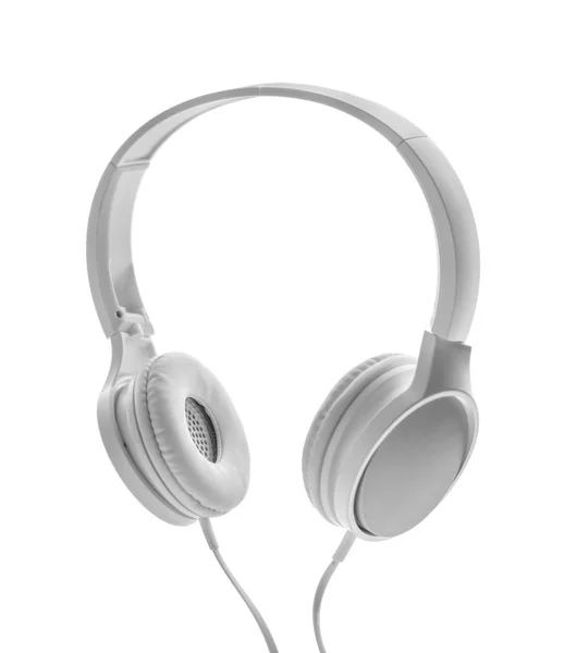 Headphones Modernos Fundo Branco — Fotografia de Stock