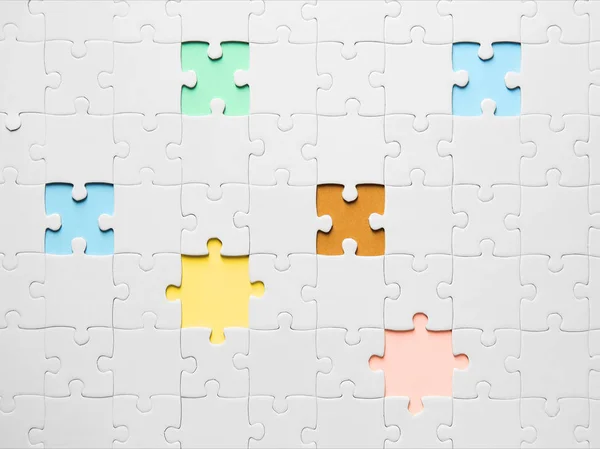 Jigsaw Puzzle Missing Fragments — Stock Photo, Image