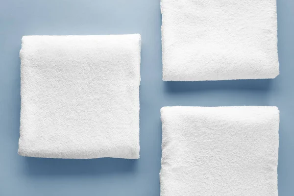 Clean Soft Towels Color Background — Stock Photo, Image