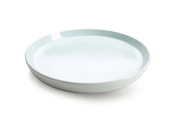 Clean Empty Plate White Background — Stock Photo, Image