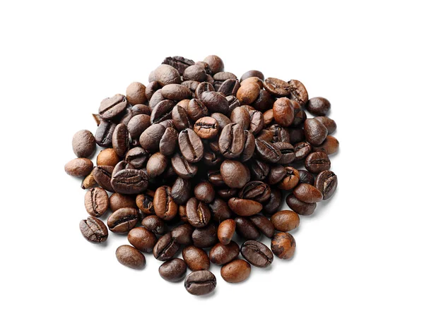 白を基調とした焙煎コーヒー豆 — ストック写真