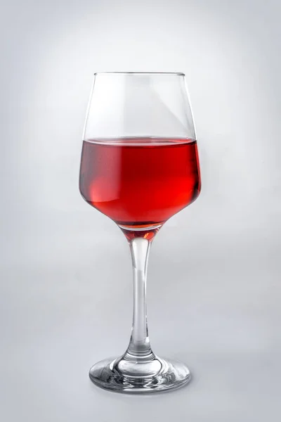 Glas Smakelijke Wijn Witte Achtergrond — Stockfoto