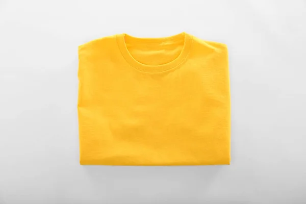 Blank Yellow Shirt White Background — Stock Photo, Image