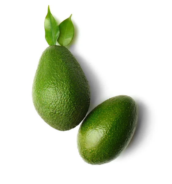 Ripe Fresh Avocados White Background — Stock Photo, Image