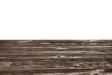 Beyaz arka plan karşı ahşap yüzey