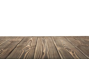 Beyaz arka plan karşı ahşap yüzey