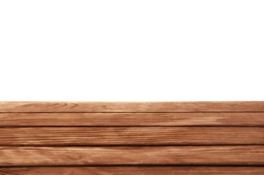 Beyaz arka plan karşı ahşap yüzey