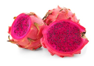 Beyaz zemin üzerine lezzetli dragon meyve