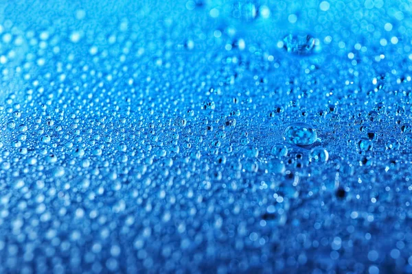 Gotas Agua Sobre Fondo Color — Foto de Stock