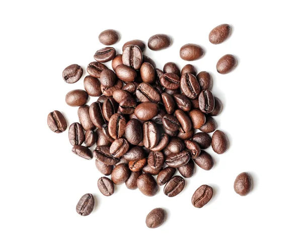 Roasted Coffee Beans White Background — Stock Photo, Image