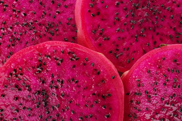 Tasty Cut Dragon Fruit Closeup — Stock Photo, Image