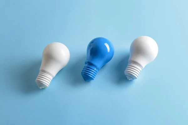 Painted Light Bulbs Color Background — Stock Photo, Image